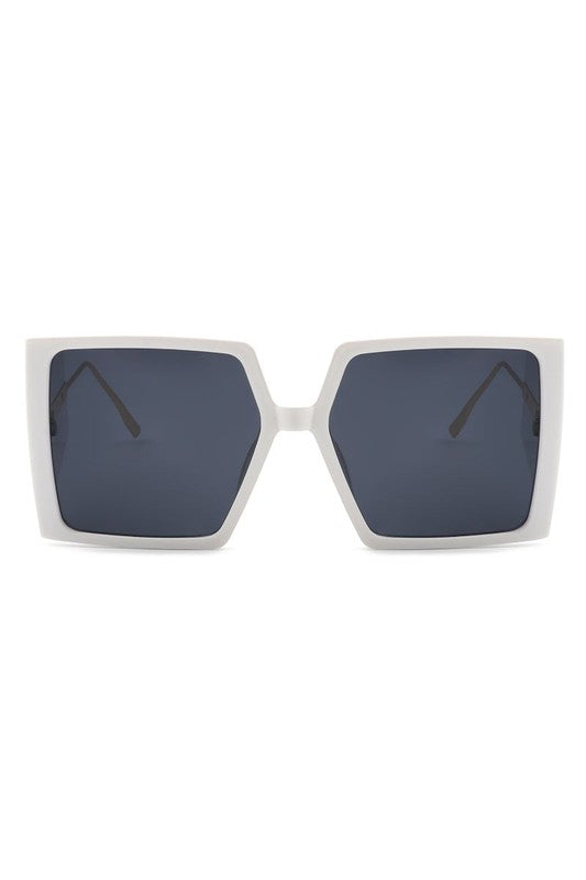 Square Oversized Flat Top Fashion Sunglasses
