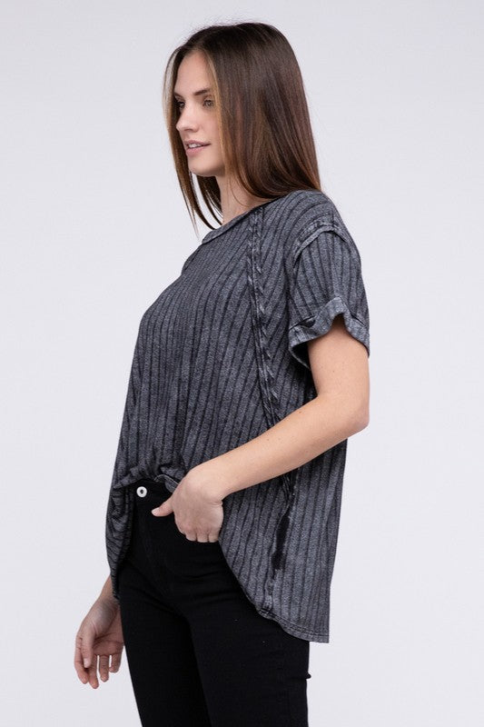 Dolman Sleeve Boat-Neck Top