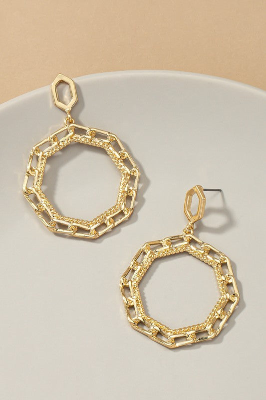 Chunky Chain Hoop Earrings