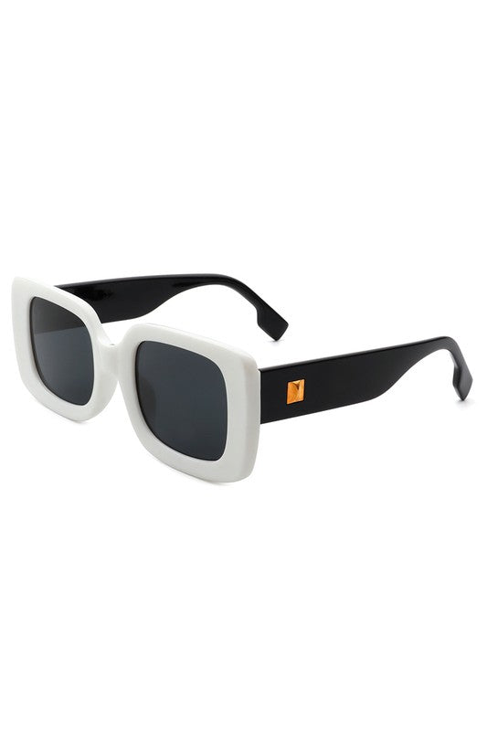 Square Retro Flat Top Fashion Sunglasses