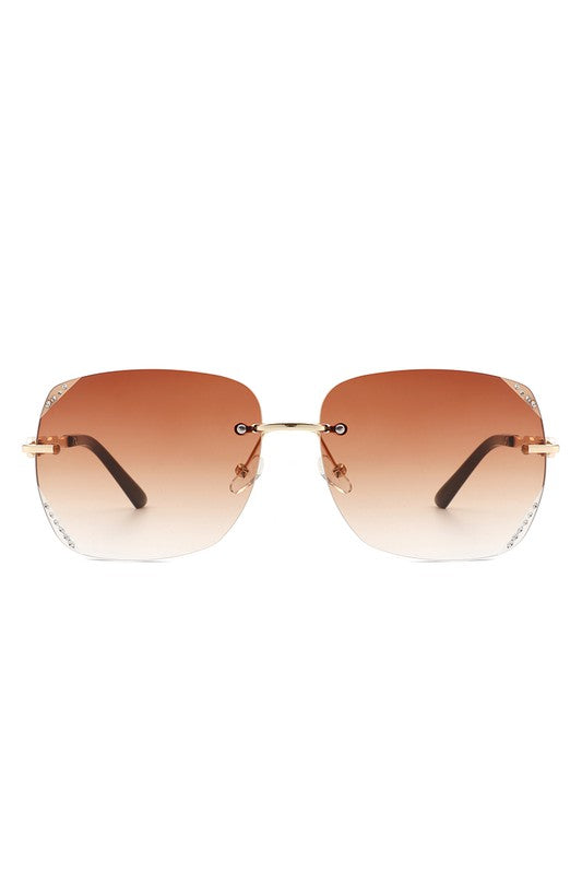 Rimless Square Fashion Sunglasses