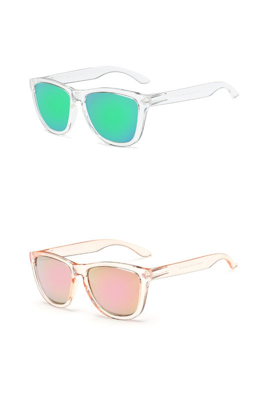 Retro Square Mirrored Sunglasses