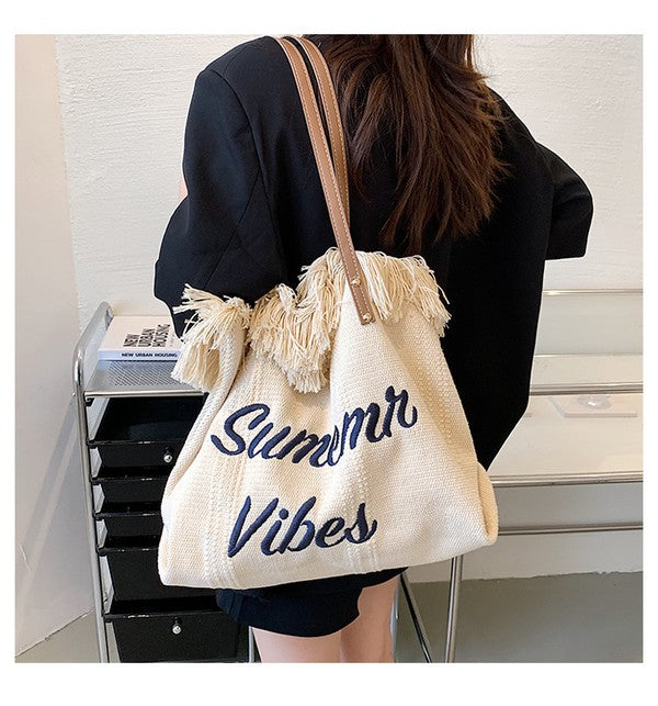 Summer Vibes Canvas Tote
