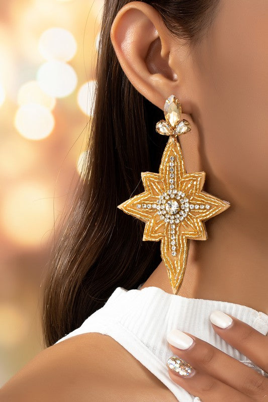 Christmas Star Drop Earrings