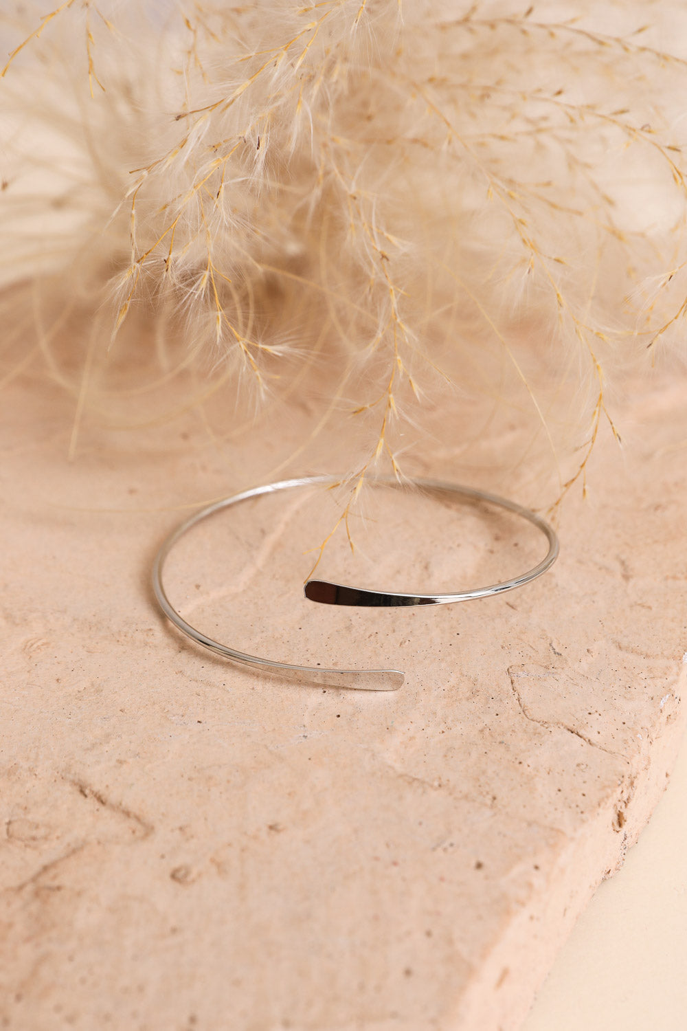 Minimal Arm Cuff/Bangle Jewelry Silver