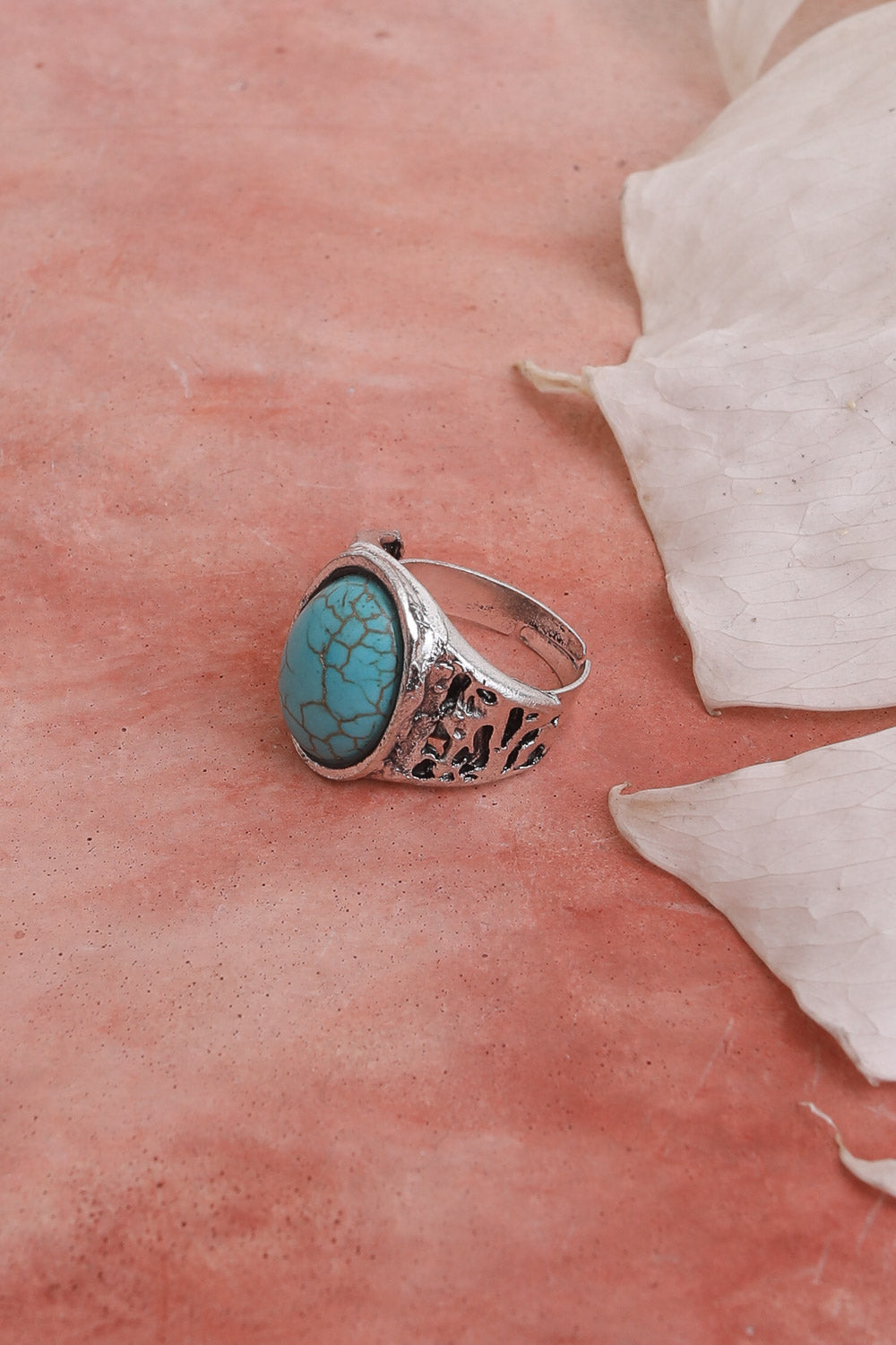 Bohemian Oval Cut Turquoise Ring Jewelry