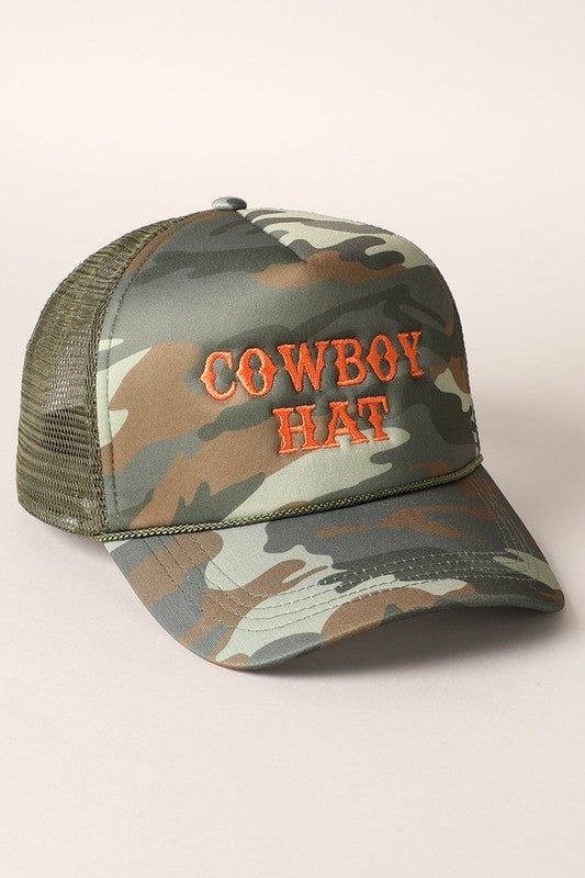 Camouflage Cowboy Hat - Trucker Hat
