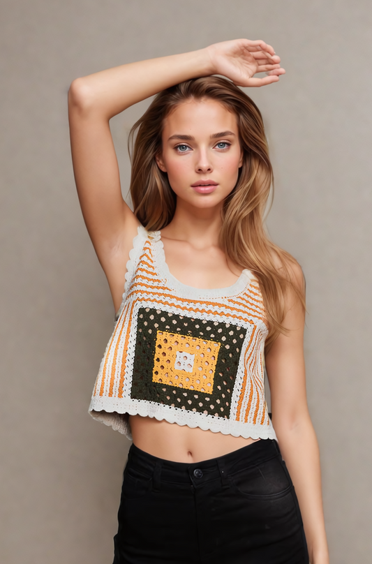Bohemian Fusion Crochet Top