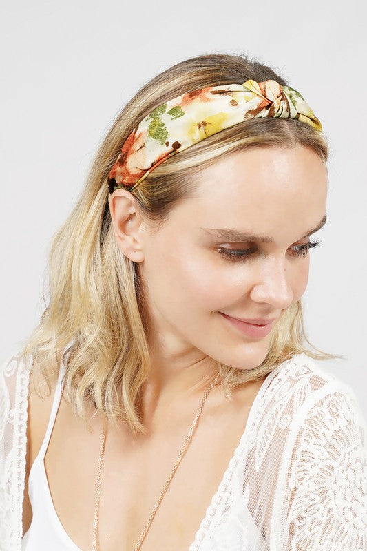 Floral Print Knotted Headband