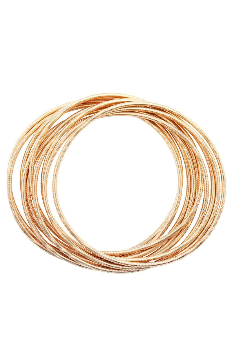 Stretchy Guitar String Bracelets - Set of 10