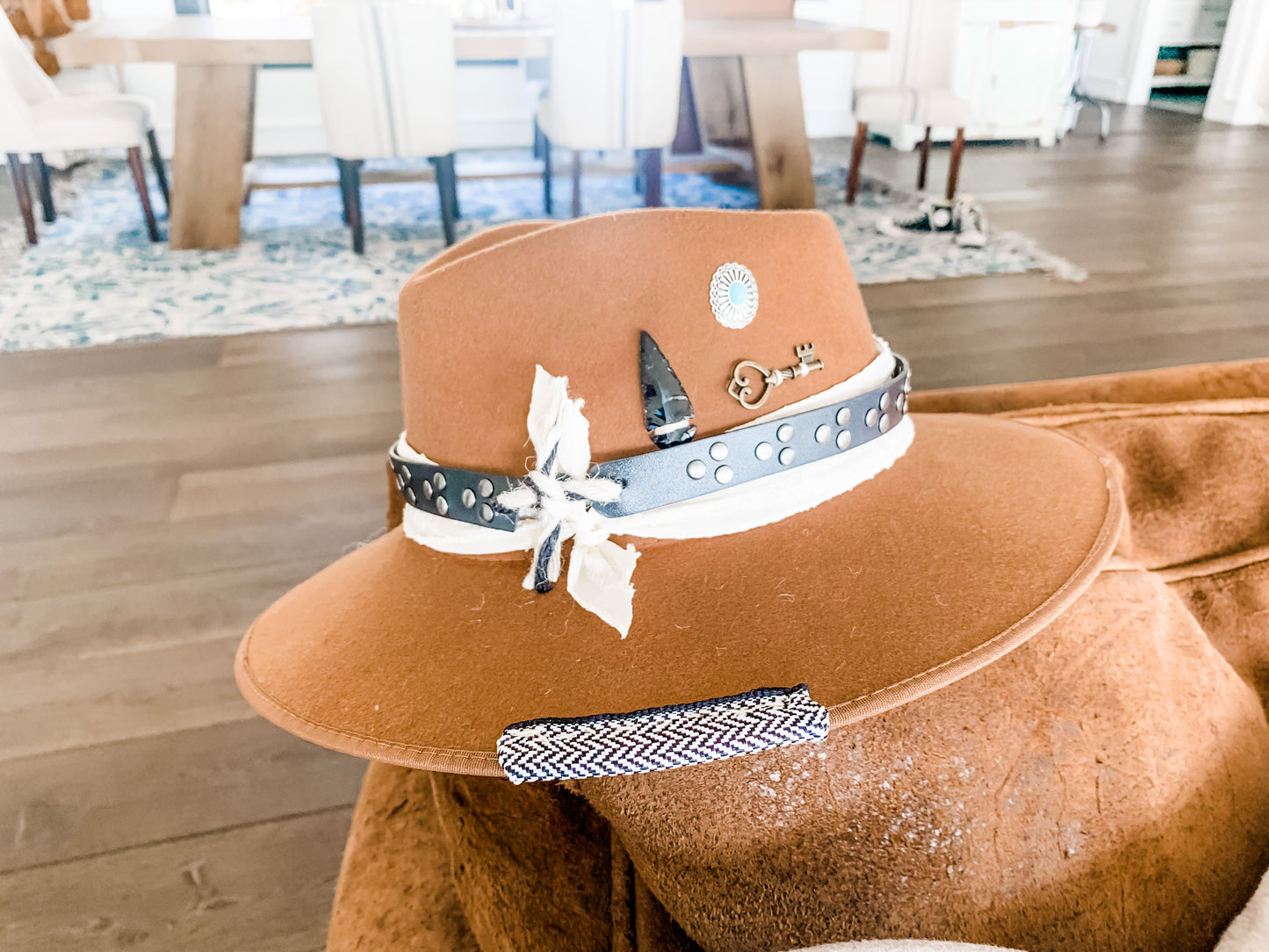 Embellished Rancher Hats - Charms, Lace + Ribbon