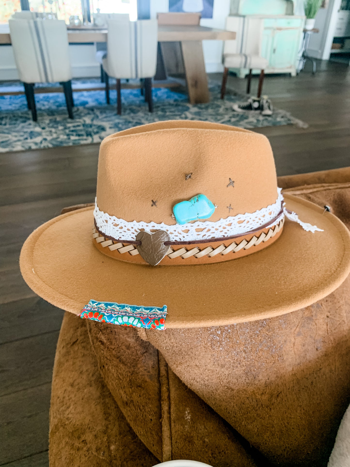Embellished Rancher Hats - Charms, Lace + Ribbon